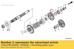 Honda 23521MCA000 tandwiel, eind aangedreven (36t) - Onderkant