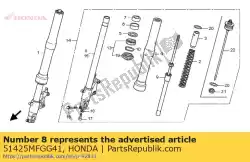 pijp comp., r. Schuif van Honda, met onderdeel nummer 51425MFGG41, bestel je hier online: