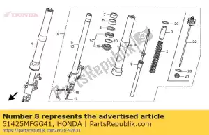 honda 51425MFGG41 pipe comp., r. slide - Bottom side