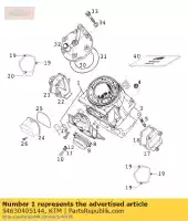 54630405144, KTM, cylinder cpl.w.flange 300'98 ktm egs exc mxc six sx 250 300 360 380 1996 1997 1998 1999 2000, New