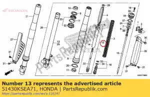 honda 51430KSEA71 compuerta amortiguadora, fr. - Lado inferior