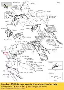kawasaki 550280454 cowling,inner,lh zx636edf - Bottom side