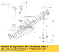 7811255, Piaggio Group, tubo de respiro de combustível piaggio fly rp8c52100 rp8c52300 rp8m79100 50 125 150 2012 2014 2016 2017 2018, Novo