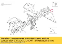 00H01803161, Piaggio Group, la carenatura interna aprilia rs 50 2006 2007 2008 2009 2010, Nuovo