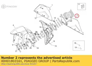 Piaggio Group 00H01803161 carenado interno - Lado inferior