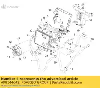 AP8144642, Piaggio Group, waterkoeler slangkoppeling aprilia derbi piaggio  carnaby rambla sport city sport city cube sport city street 125 200 250 300 2004 2005 2006 2007 2008 2009 2010 2012, Nieuw