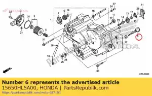 honda 15650HL5A00 nivel de aceite del indicador - Lado inferior