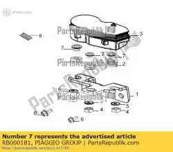 Qui puoi ordinare autobus da Piaggio Group , con numero parte RB000181: