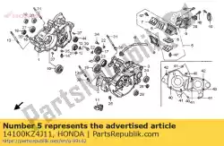 Here you can order the valve assy., reed from Honda, with part number 14100KZ4J11: