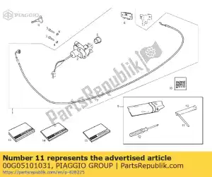 Piaggio Group 00G05101031 mango de llave - Lado inferior