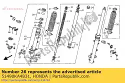 Aquí puede pedir juego de juntas, fr. Tenedor (showa) de Honda , con el número de pieza 51490KA4831: