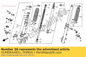 honda 51490KA4831 juego de juntas, fr. tenedor (showa) - Lado inferior