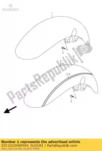 suzuki 5311022H00YAY pára-choque, vl frontal - Lado inferior