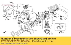 Honda 17520KYJE20ZC définir illust * type2 * - La partie au fond