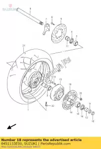 Suzuki 6451133E00 z?batka tylna n - Dół