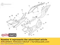 AP8184864, Piaggio Group, Lh carenagem traseira. preto     , Novo