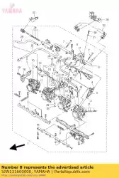 Aqui você pode pedir o conjunto de tubo de entrega em Yamaha , com o número da peça 5JW131600000: