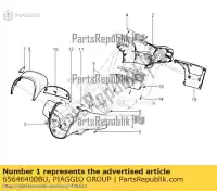 65646400BU, Piaggio Group, voorste stuurkap     , Nieuw