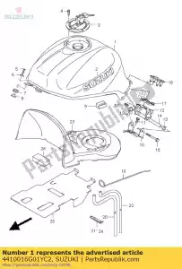 Suzuki 4410016G01YC2 tank, brandstof - Onderkant