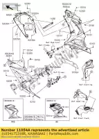 11054175318R, Kawasaki, support, capot latéral, rh, kawasaki ninja r ex250 k 250r 250 , Nouveau