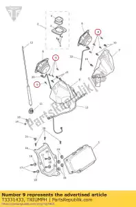 triumph T3331433 parafusos / tappantorx - Lado inferior