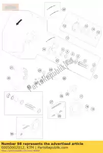 ktm 00050002012 kit trem de força sm / smr 17t / 41t - Lado inferior