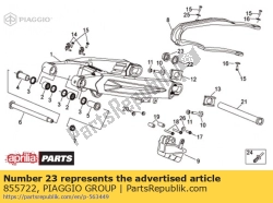 Aprilia 855722, Porca do eixo da roda m25x1.5, OEM: Aprilia 855722