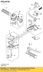 Suzuki 5743109F00 perno, pivote - Lado inferior