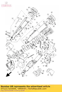 yamaha 5YU2171E0000 couvercle, côté 5 - La partie au fond