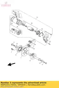 yamaha 4WM155170000 gear, idler 2 - Bottom side