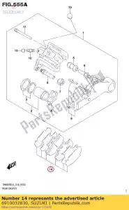 suzuki 6910032830 pastillas de freno - Lado inferior