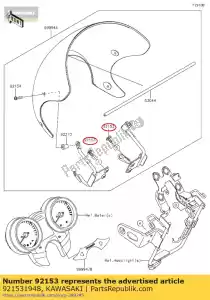 kawasaki 921531948 bolt,socket,6x12 zx1000e8f - Bottom side