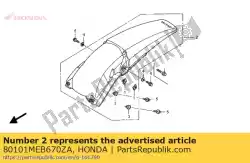 spatbordset, rr. (wl) * type1 * (type1) van Honda, met onderdeel nummer 80101MEB670ZA, bestel je hier online:
