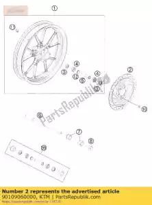 ktm 90109060000 tarcza hamulcowa przednia d = 280mm - Dół