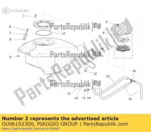 Piaggio Group GU06102300 porca de anel de plugue - Lado inferior