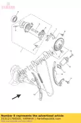 tandwiel, nokkenketting; van Yamaha, met onderdeel nummer 1S3121760000, bestel je hier online: