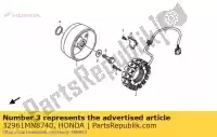 32961MN8740, Honda, clamper, a.c. generator cord honda nt ntv xl 600 650 700 1989 1990 1991 1992 1993 1994 1995 1996 1997 1998 1999 2000 2001 2002 2003 2004 2005 2006 2007 2008 2009 2010 2011, New