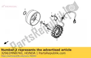 honda 32961MN8740 clamper, a.c. cable generador - Lado inferior