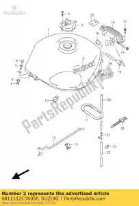 Suzuki 6811112C300SF emblem - Bottom side