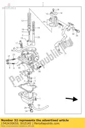 Aqui você pode pedir o anel carburador em Suzuki , com o número da peça 1342430650: