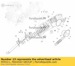 Ici, vous pouvez commander le tube de refroidissement auprès de Piaggio Group , avec le numéro de pièce 959311: