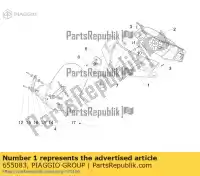 655083, Piaggio Group, przednia os?ona kierownicy     , Nowy