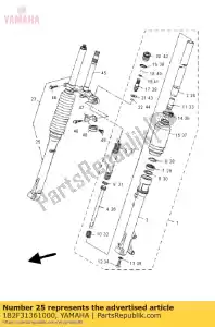 Yamaha 1B2F31361000 tube, extérieur (droit - La partie au fond