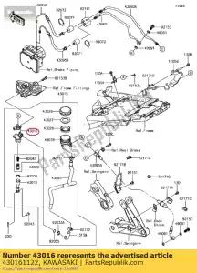 Kawasaki 430161122 cylinder-master, rr - Dół