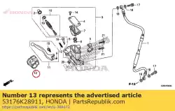 Qui puoi ordinare copertina, r. Leva della maniglia da Honda , con numero parte 53176K28911: