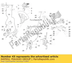 Ici, vous pouvez commander le pince avec p. I. Auprès de Piaggio Group , avec le numéro de pièce 649502:
