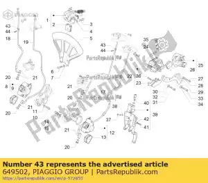 Piaggio Group 649502 abrazadera con p.i. - Lado inferior