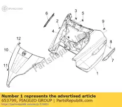 Qui puoi ordinare scudo anteriore da Piaggio Group , con numero parte 653799: