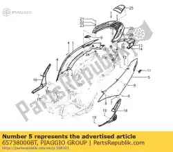 zijpaneel, links, wit, achtervoegsel: bt_wit parelwit 566 van Piaggio Group, met onderdeel nummer 65738000BT, bestel je hier online: