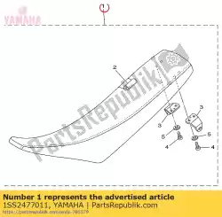 Aquí puede pedir asiento semidoble a de Yamaha , con el número de pieza 1SS2477011: